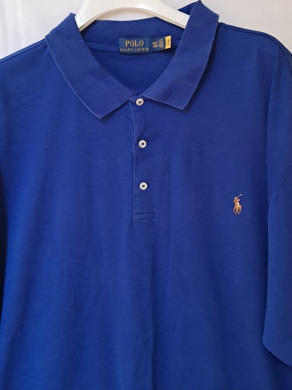 Polo Ralph Lauren Mens Royal Blue Short Sleeve Polo Shirt 4XLT 4TGL Big & Tall